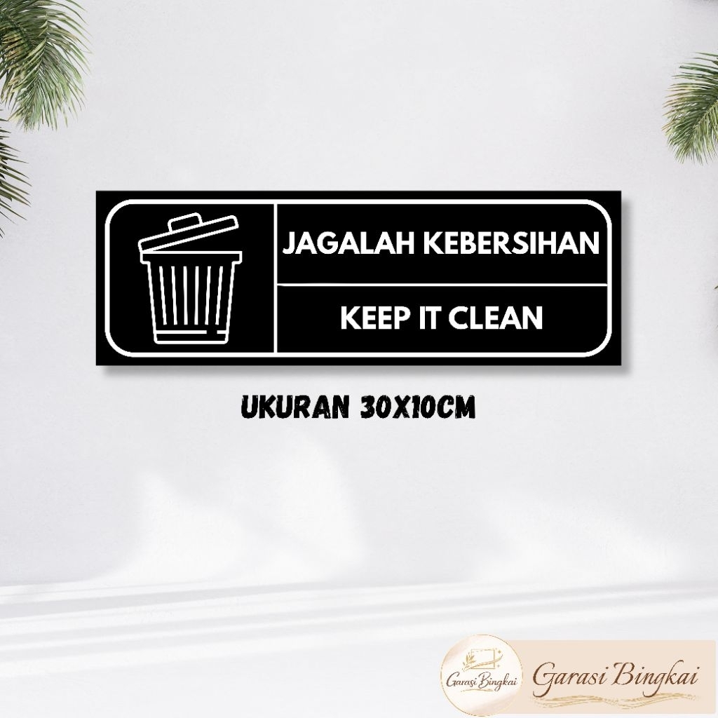 Poster Dinding Jagalah Kebersihan - Hiasan Dinding Aesthetic - Hiasan Dinding Peringatan - Hiasan Di