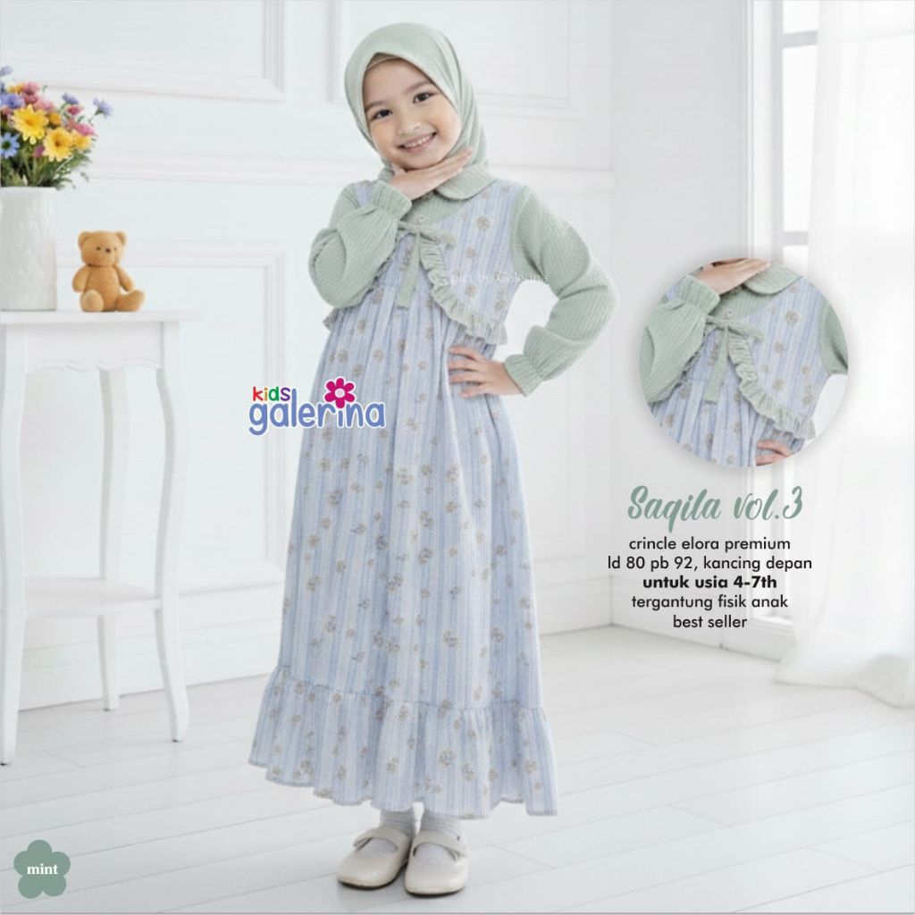 AQILA • SAQILA • EQILA / GAMIS ANAK / GAMIS ANAK MURAH