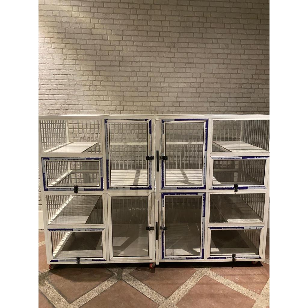 kandang kucing alumunium 4 kamar