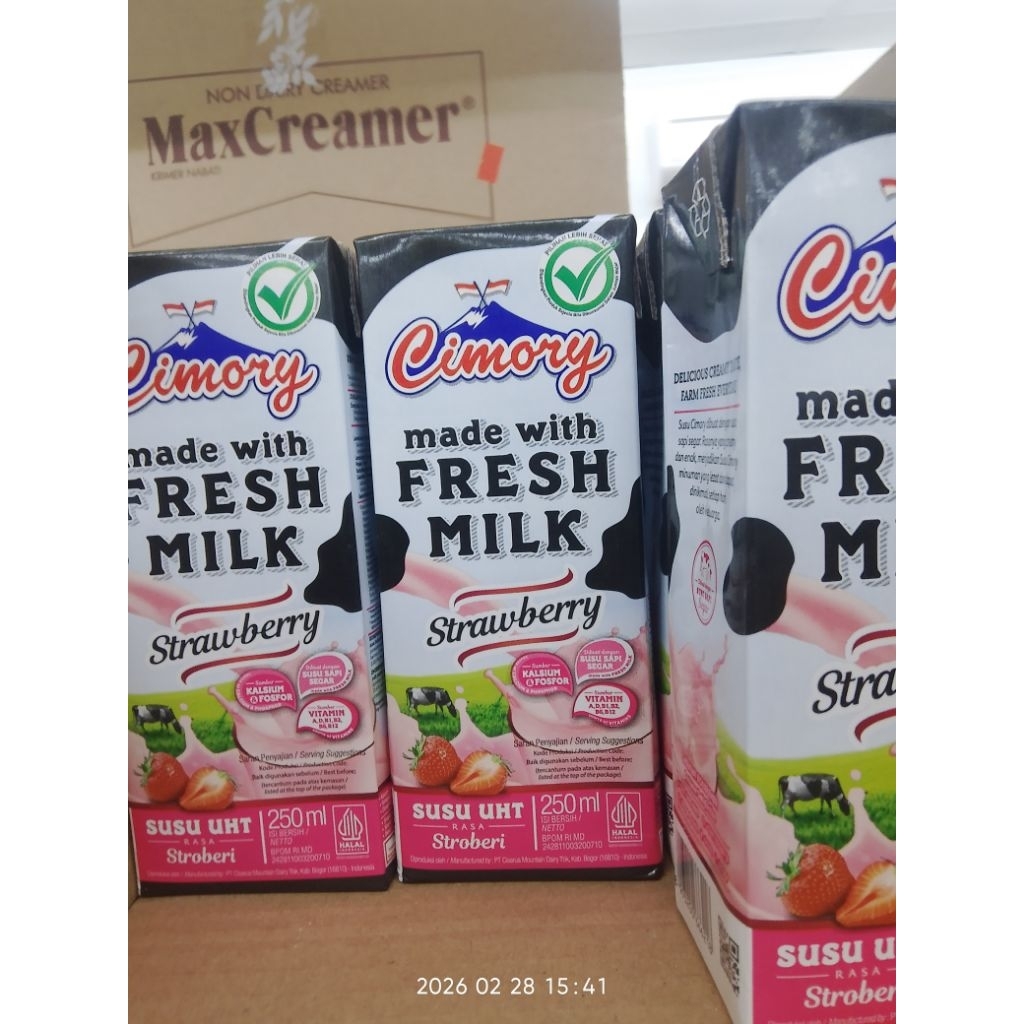 Susu UHT Cimory 250 ml - Rasa Choco Malt, Rasa Strawberry, Almond,Mactha