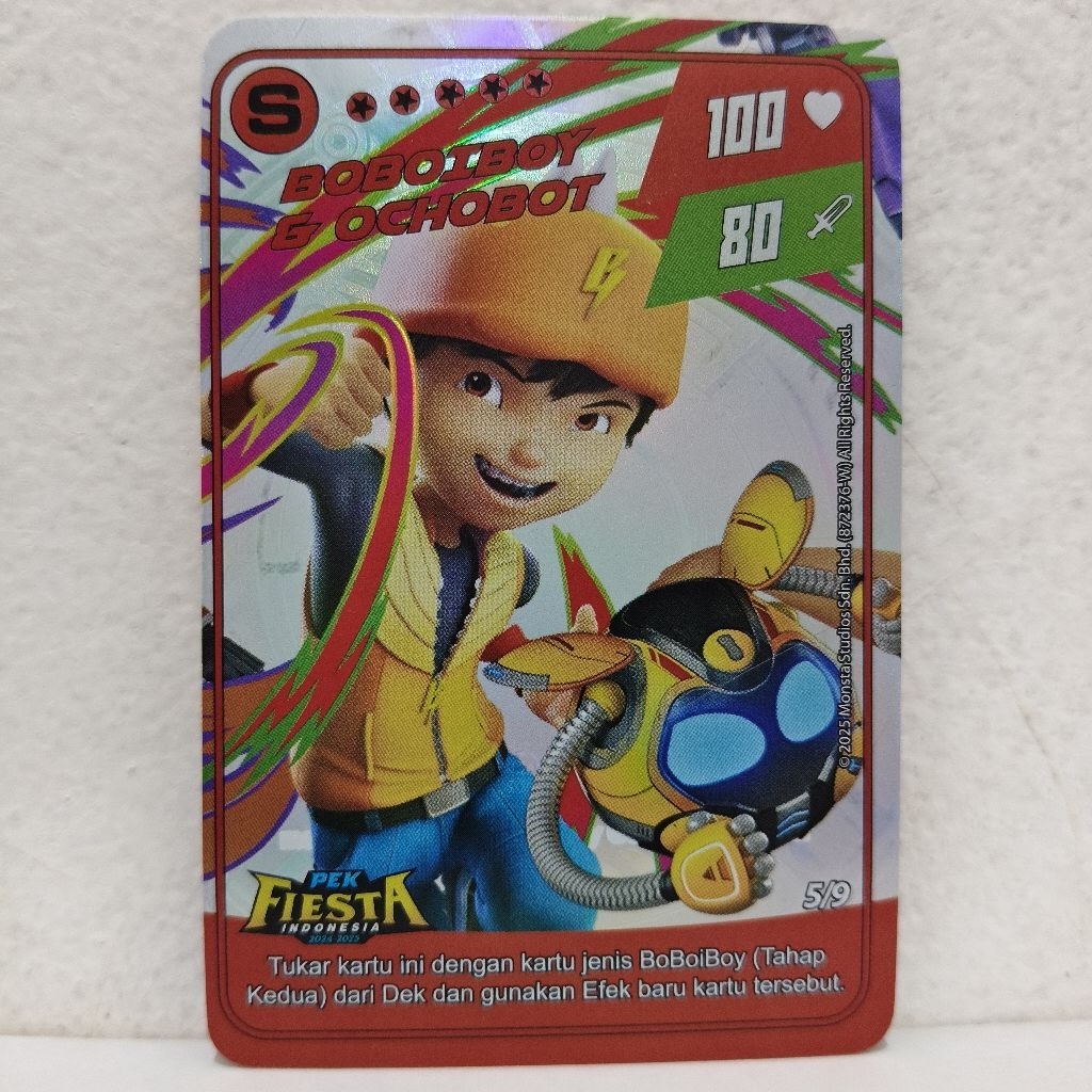 (HARGA SATUAN) Monsta Galaxy Card Boboiboy & Ochobot Pek Fiesta 2024-2025 Indonesia