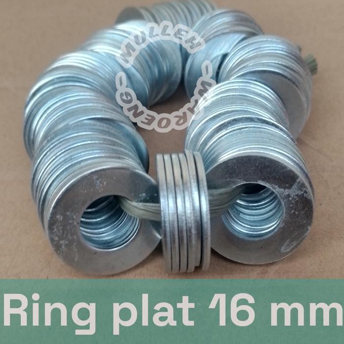 Plat Ring 16 Mm / Ring Plat M16 Untuk Baut / Ring Plat Putih Murah