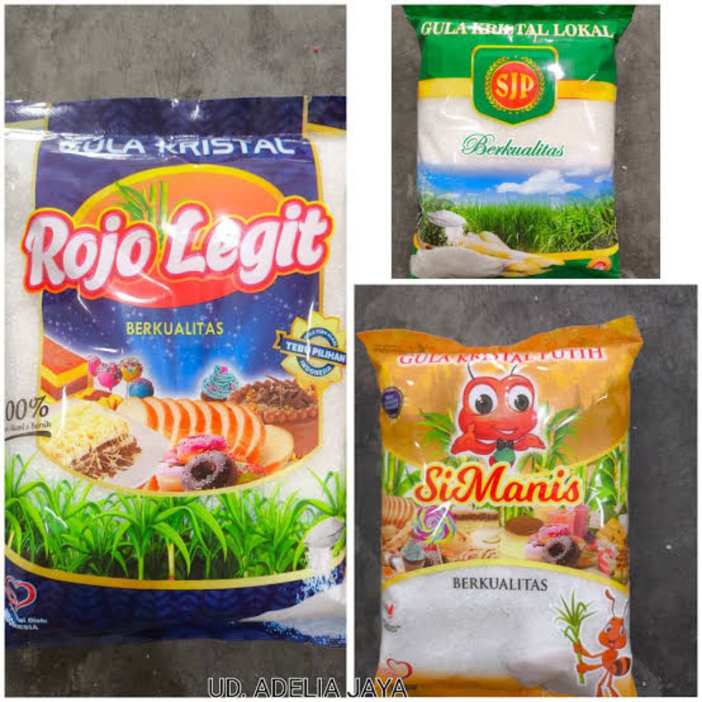 Gula pasir kristal Sjp/Simanis/Rojo legit 500gr/Gula kemasan lokal