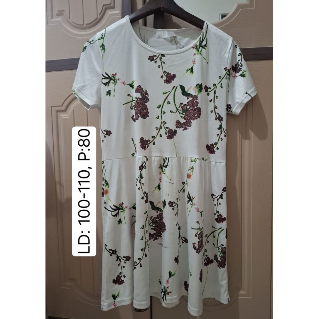 Dress satin / Lingerie / daster pelon / ol bunga2 preloved