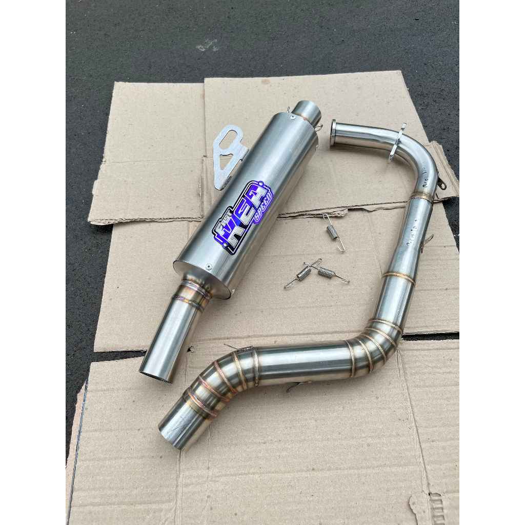 KNALPOT ORIGINAL FAST KEA SPEED V1 INLET 38 45 50MM  FULSET STAINLESS ALL MOTOR MATIC NON SAMLONG