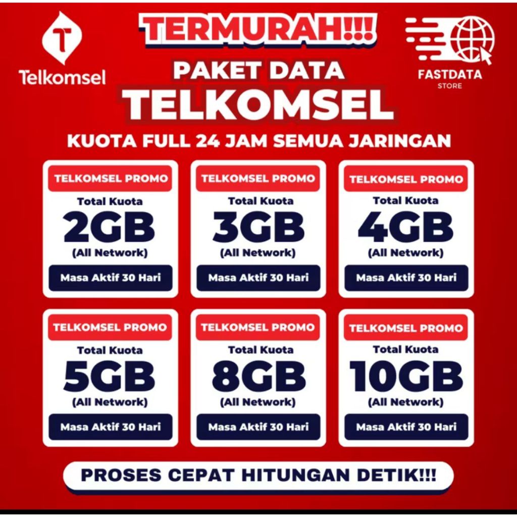 * [FULL 24 JAM] Voucher Data Telkomsel OMG - Kuota Internet Nasional Terlaris