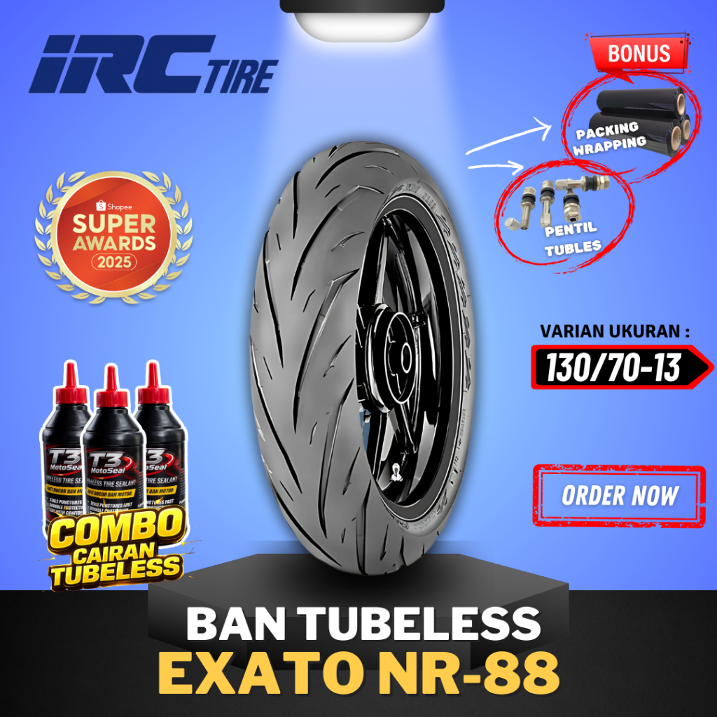 [READY COD] BAN IRC EXATO NR88 TUBELESS ( 130/70-13 ) IRC RING 13 BAN MOTOR MATIC NMAX / BAN NMAX EX