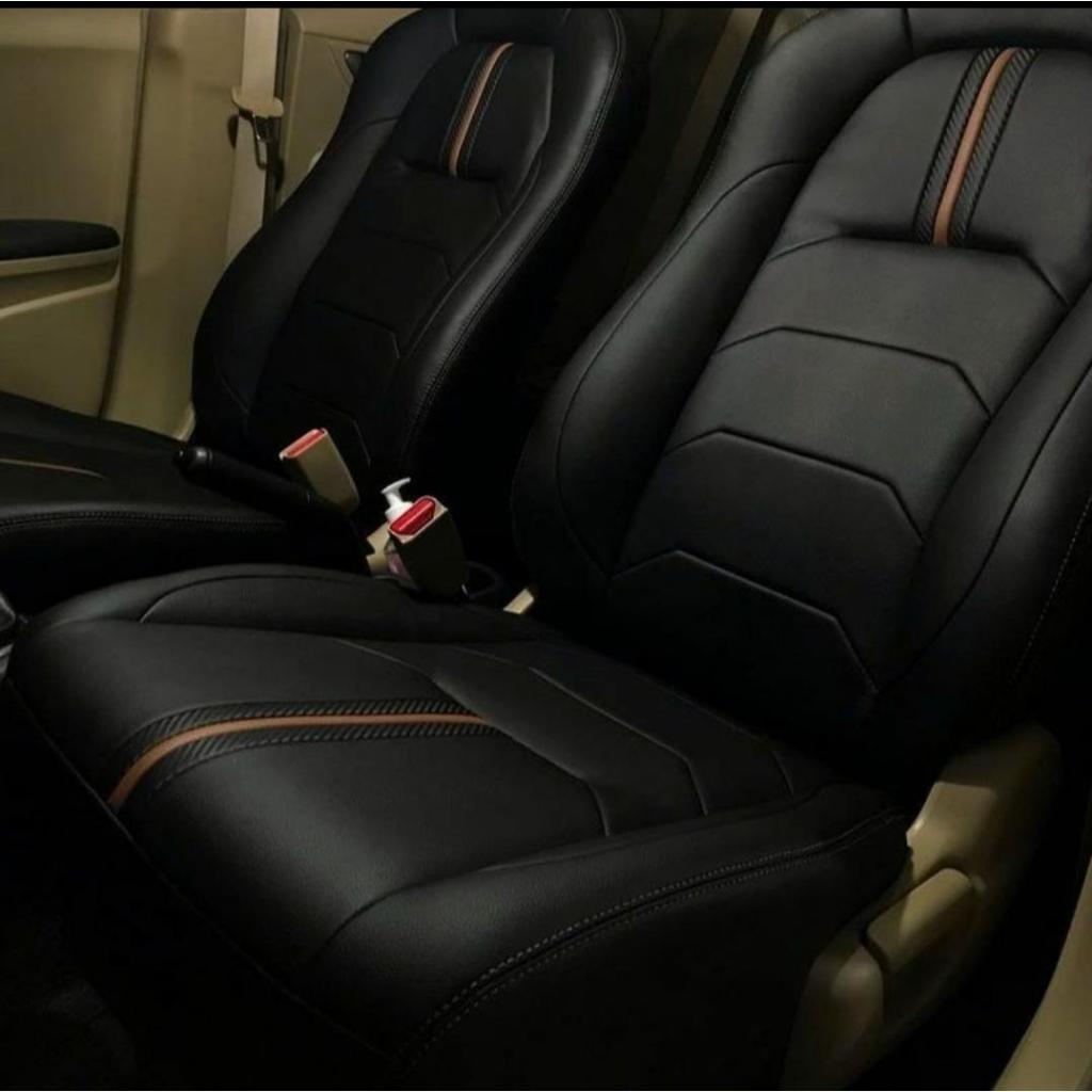 Sarung Jok Mobil Xpander Exceed 2018_2024 Fullset 3 Baris Bahan Ferrari