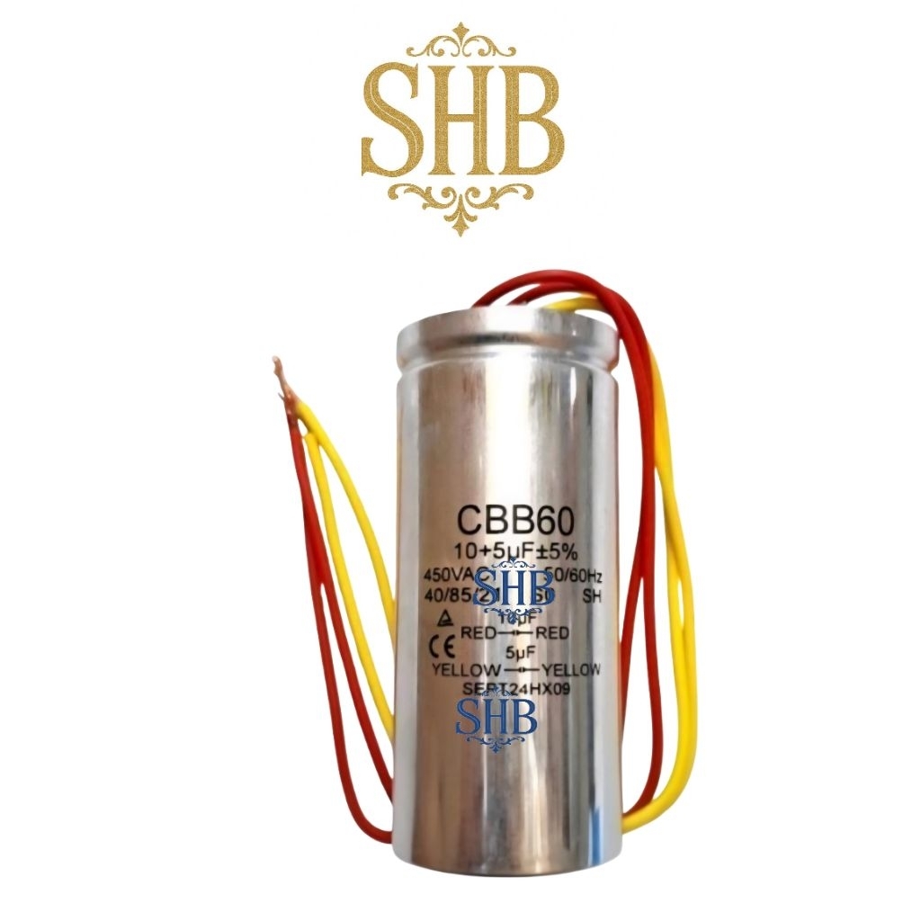 Kapasitor mesin cuci DENPOO 2 tabung CBB60 450 VAC - Capasitor CBB60 450V untuk mesin cuci denpoo