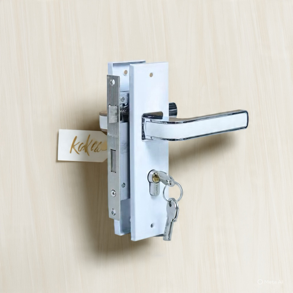Kunci pintu rumah minimalis white solid