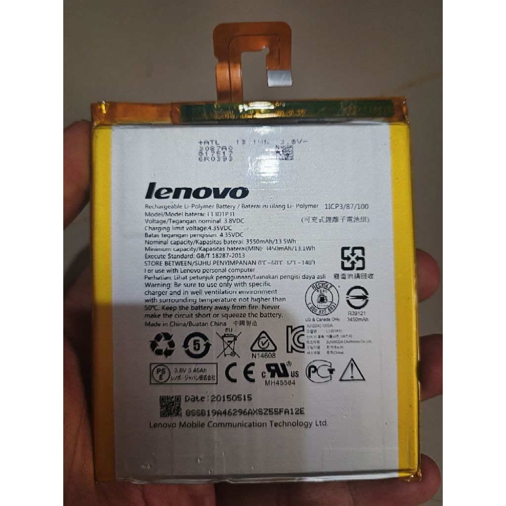 Baterai Tablet lenovo