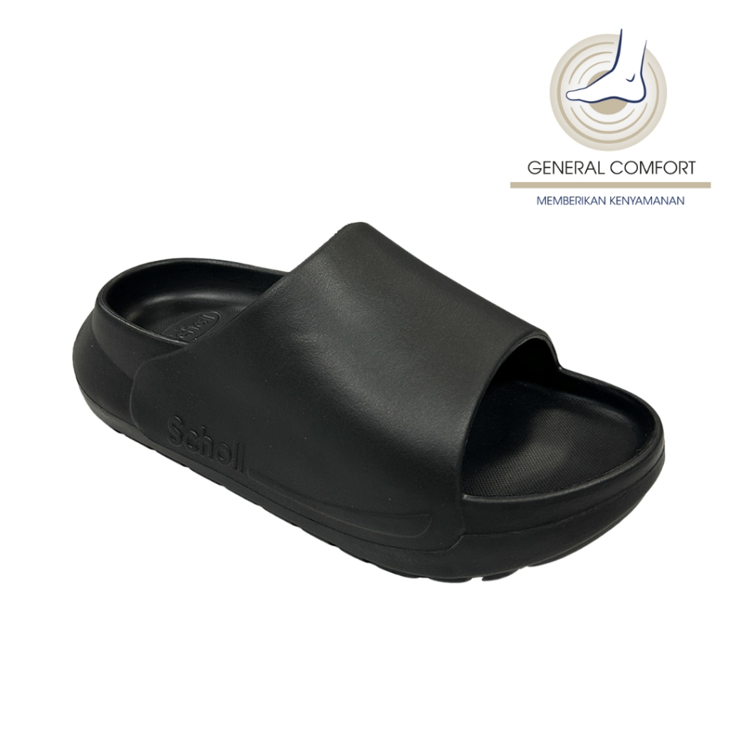 Scholl Solar Black Sandal Pria