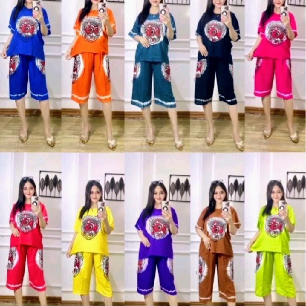 Setelan wanita barong Bali setelan baju barong Bali setelan kekinian baju santai baju pantai pakaian