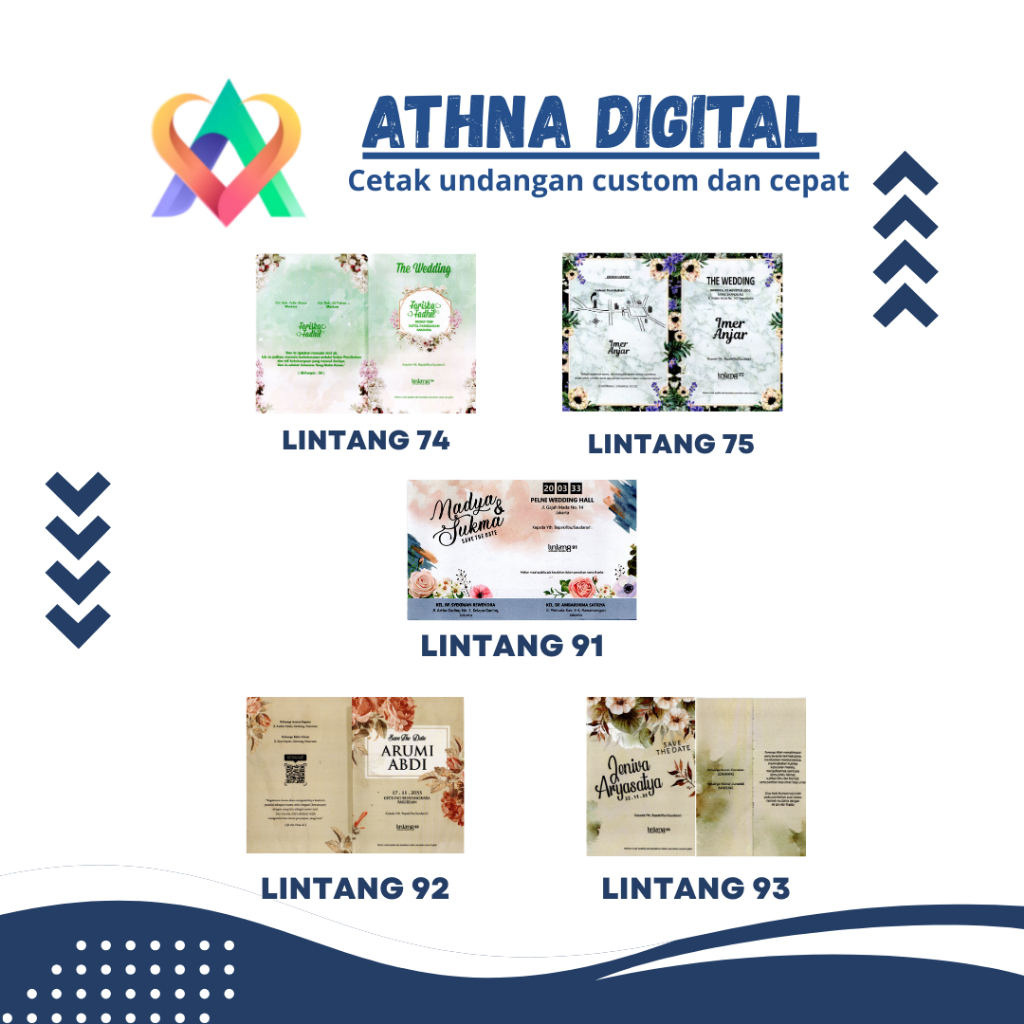 Athna Digital - CETAK UNDANGAN NIKAH LINTANG | FREE VIDEO UNDANGAN DIGITAL (Min. 300 pcs)