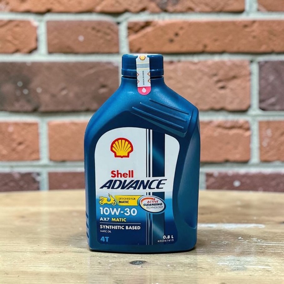 Oli Mesin 100% Original SHELL ADVANCE SCOOTER AX7 MATIC [ 10W-30 ] 4T 0,8L 800ml Mesin Sepeda Motor 