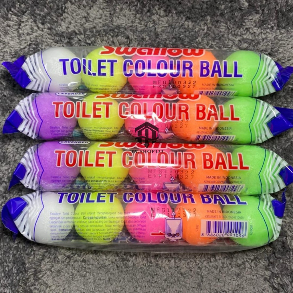 ( PAKET 12 PCS ) KAMPER SWALLOW TOILET WARNA / Swallow toilet ball / toilet ball / kamper toilet