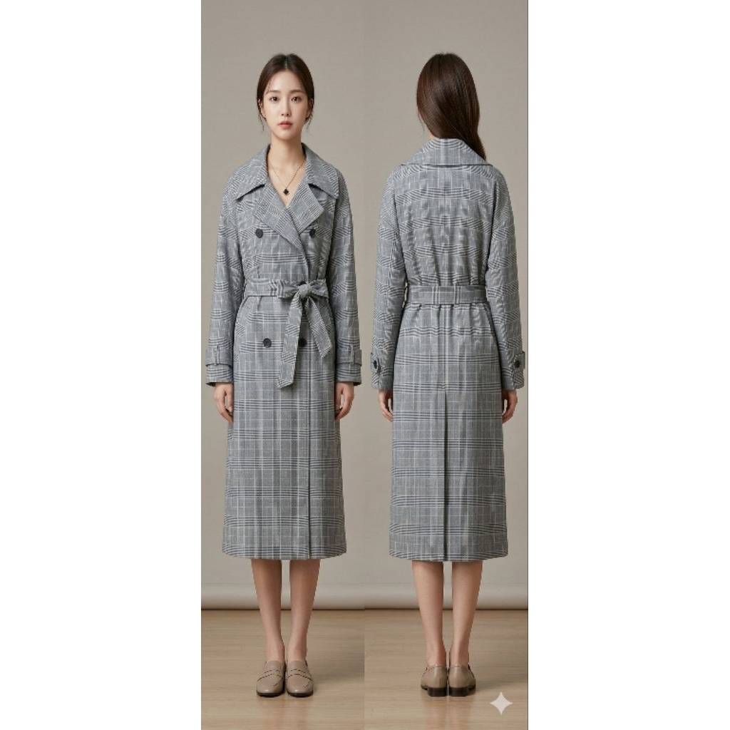 Long Coat Blazer Tartan Jumbo LD.120cm (7)