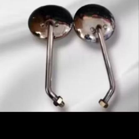 Spion Bulat Besi Full Chrome Vespa Matic Universal Spion Bulat Mini Vespa Fazio Scoopy Filano Stylo