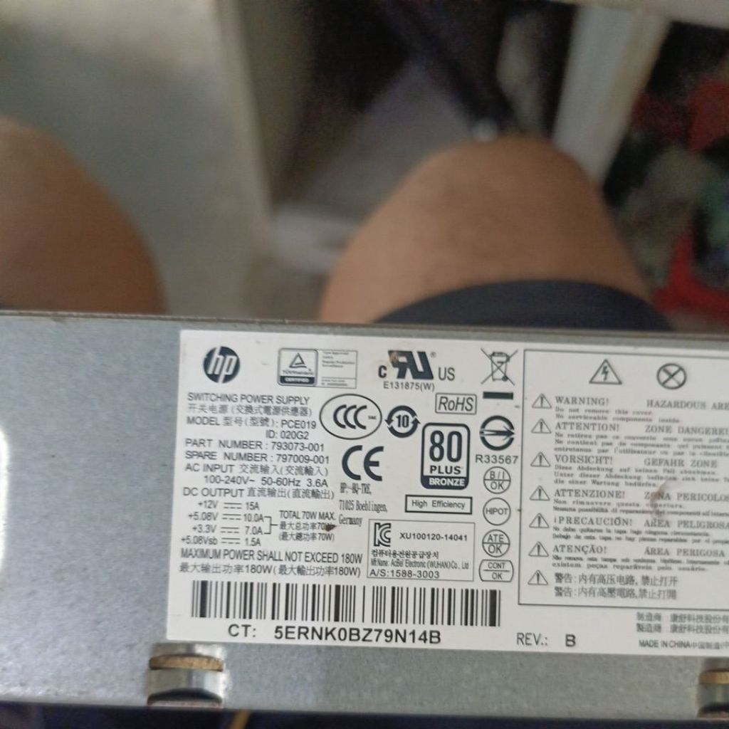 Power Supply PSU HP Prodesk 280 400 600 G3 G4 G5 SFF