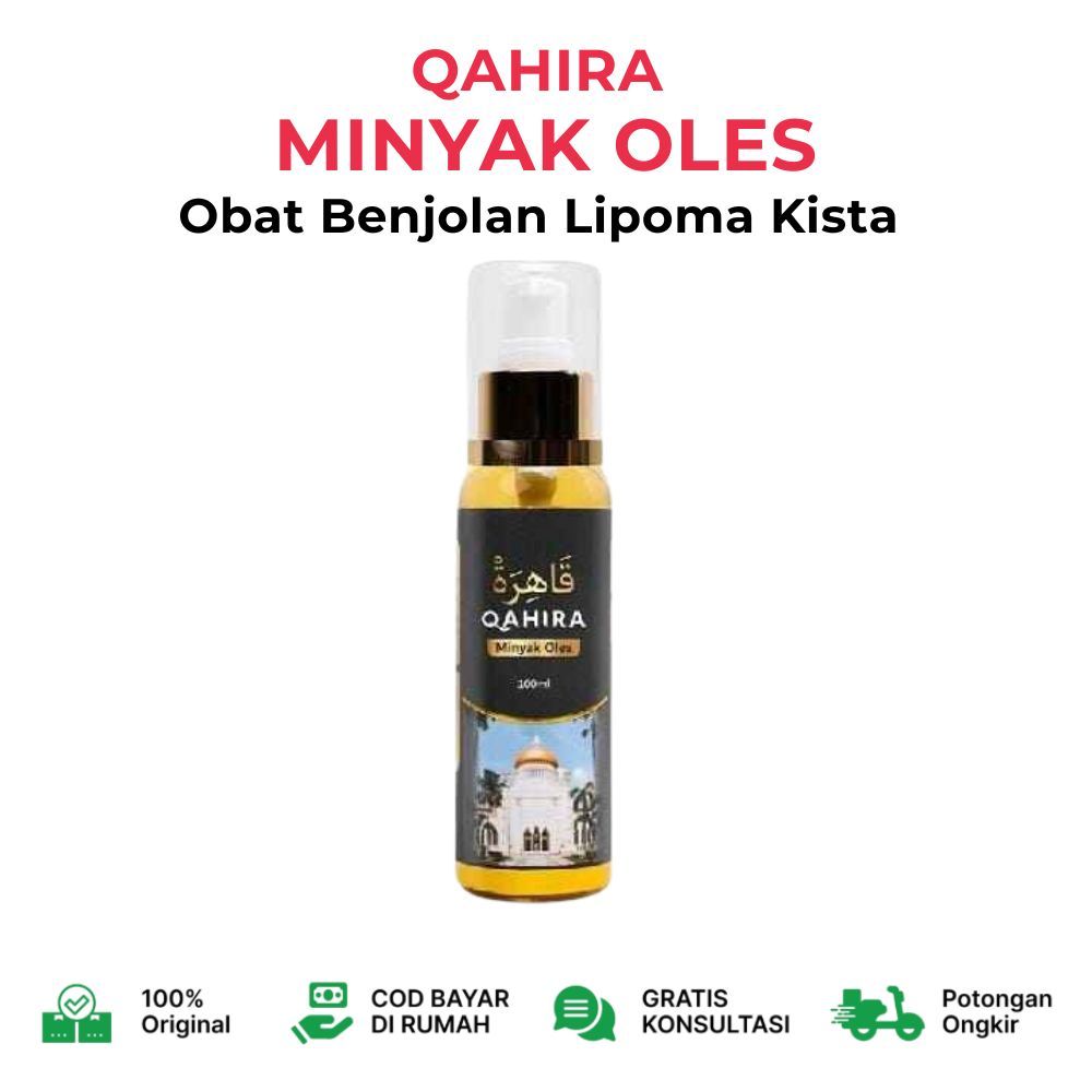 QAHIRA MINYAK OLES Obat Herbal Kista Lipoma Tanpa Operasi Untuk Benjolan Kelenjar Aman Halal BPOM