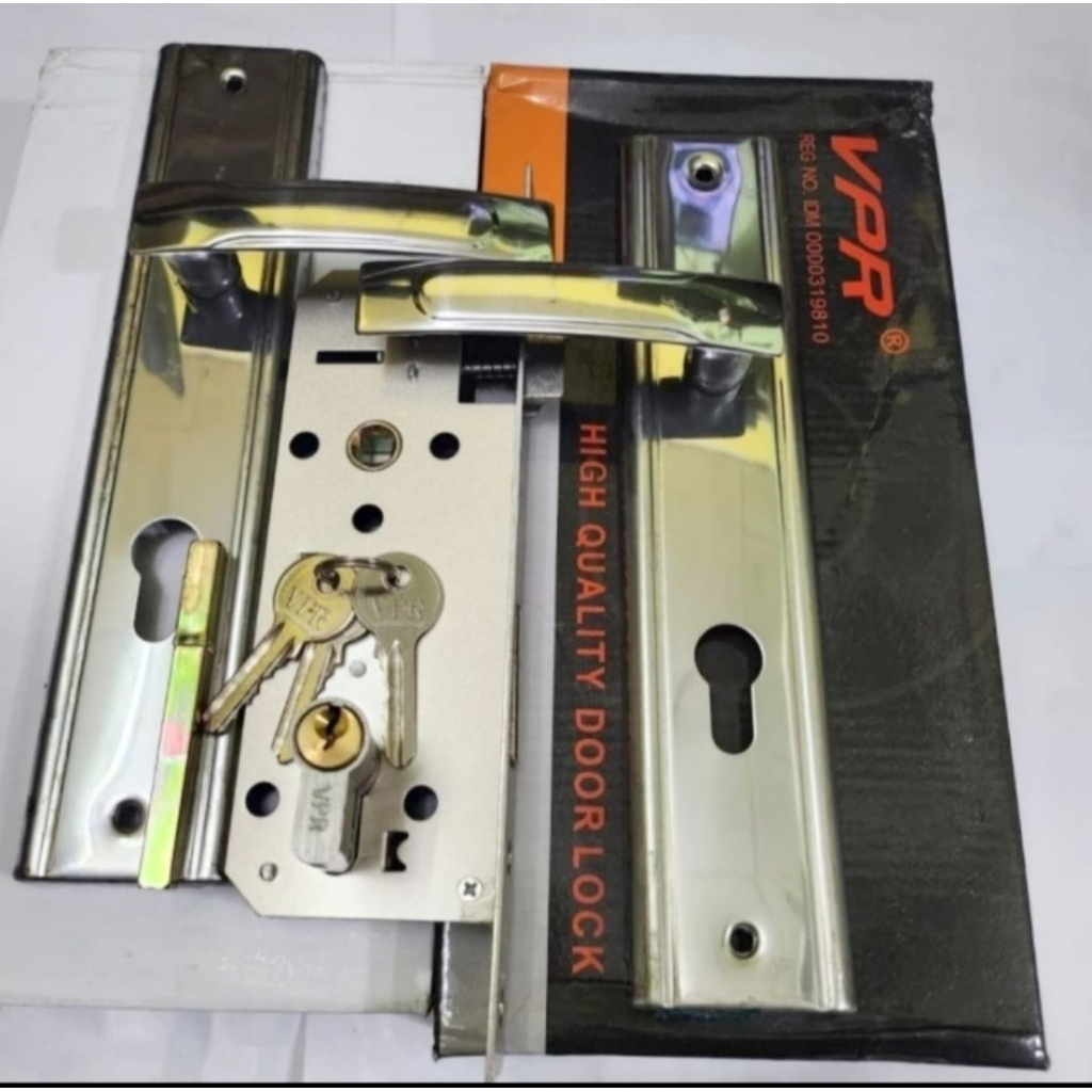 Kunci Pintu Rumah 1 Set Ukuran Besar Model Minimalis VPR / Kunci Plat Besar 1 Set VPR/ Handle Pintu 