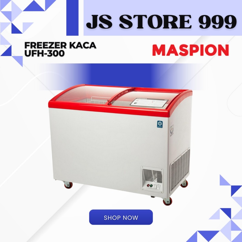 CHEST FREEZER BOX MASPION UFH-300C SLIDING KACA 300 LITER UFH 300C
