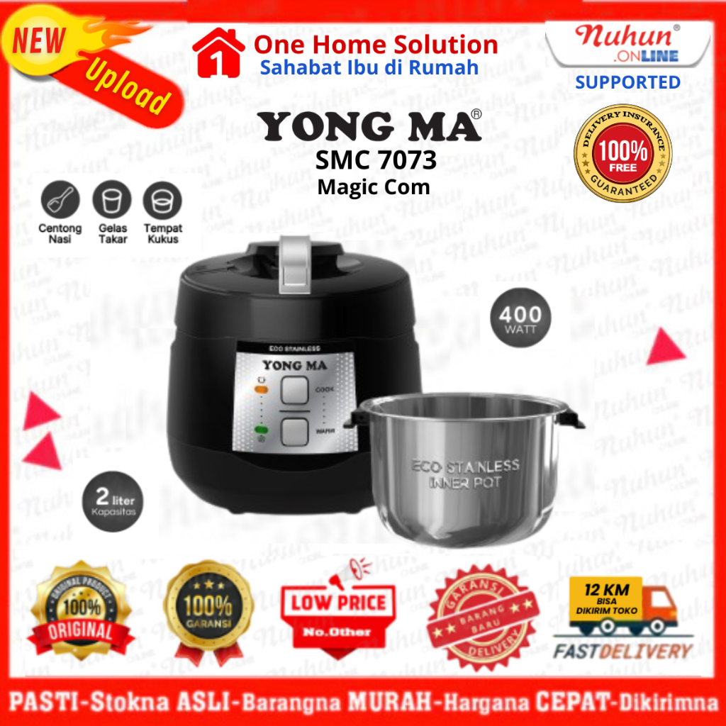 Yong Ma Rice Cooker SMC 7073 Stainless 2L