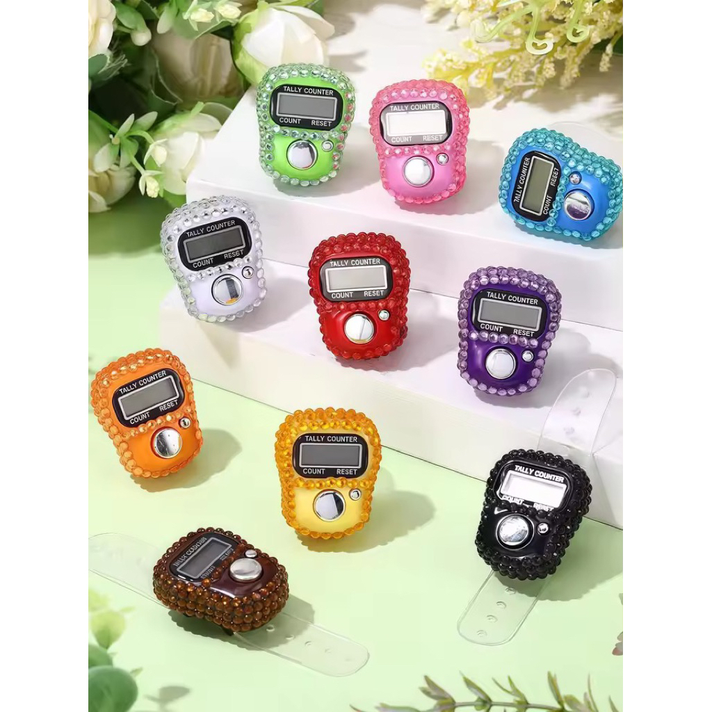 Tasbih Digital Hiasan Permata Finger Counter Penghitung Dzikir