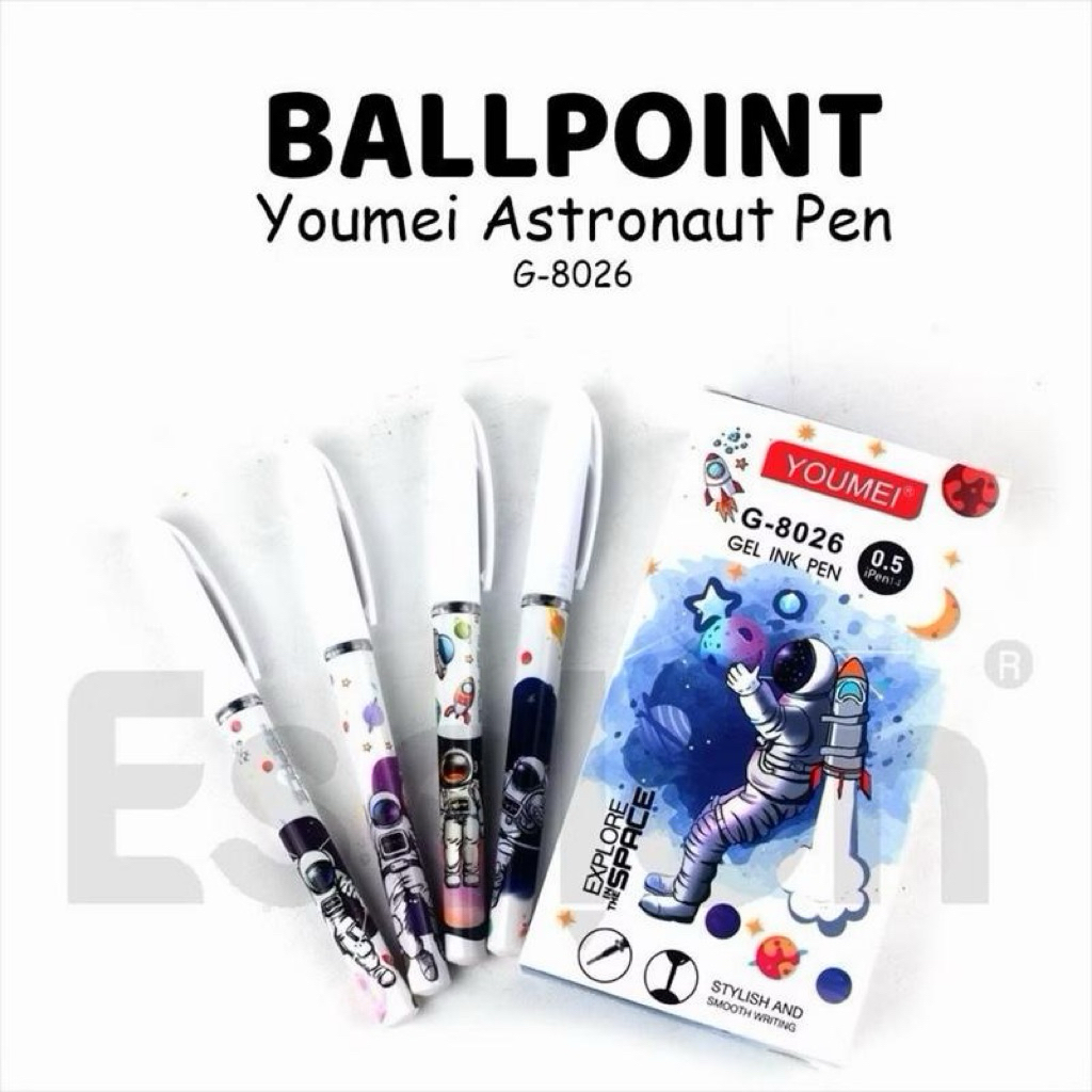 ( 1 PACK ) NEW Pulpen Gel Astronaut Youmei G8026 /1pack Pulpen Gel Fancy 1 PACK ISI 12 BIJI
