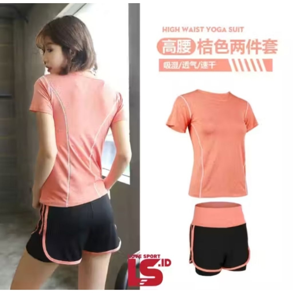 One set setelan baju olahraga wanita