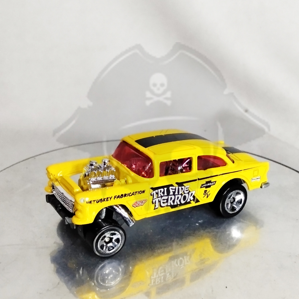DIECAST HOTWHEELS LOOSE REAL CARS 55 CHEVY BEL AIR GASSER, HOTWHEELS CHEVY GASSER