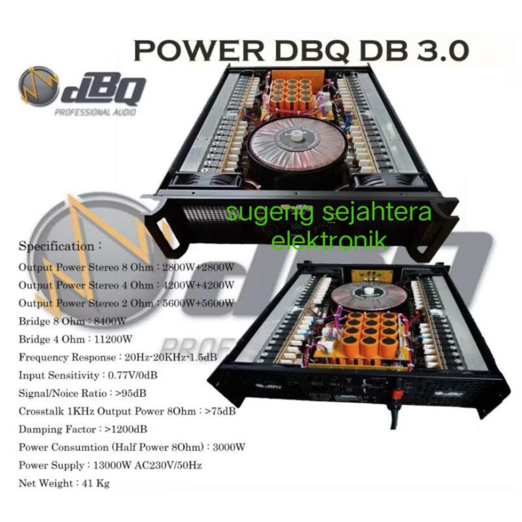 POWER AMPLIFIER 2 CNEL DBQ PA 3.0 CLASS GB ORGINAL sudah frei piking kayu