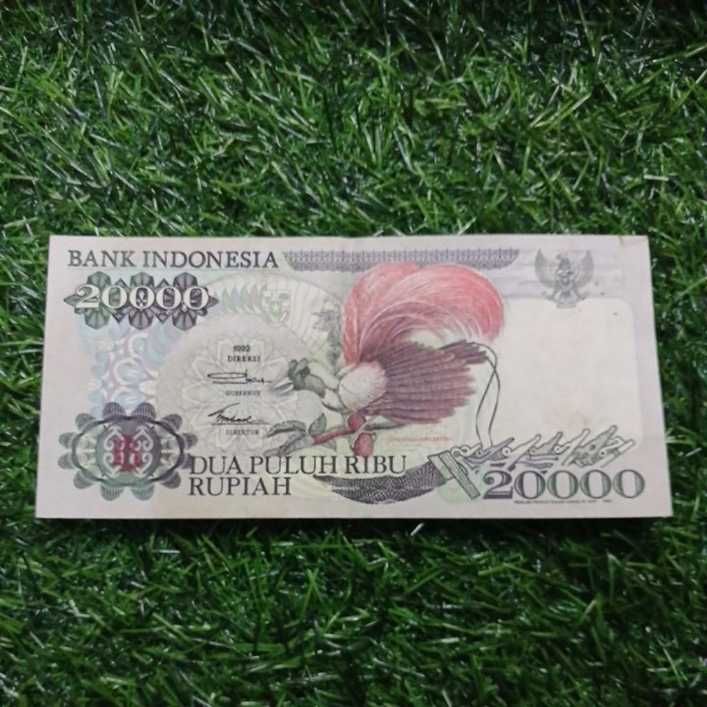 uang kuno 20000 cendrawasih tahun 1992 imp 1994 asli