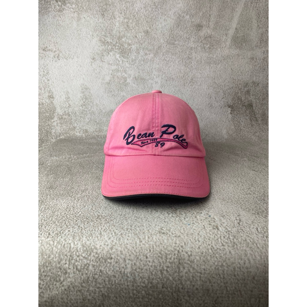 Topi Beanpole Script Pink leather strap