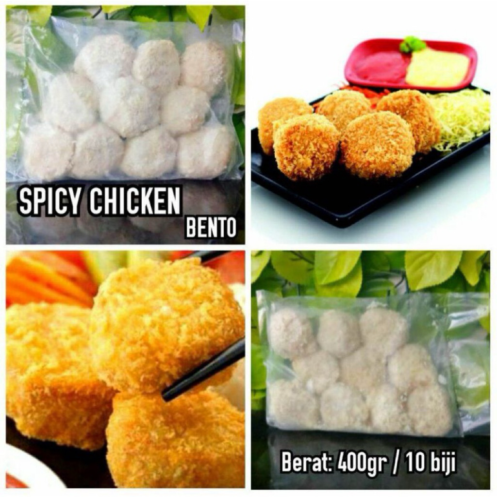 Spicy chicken bento ala hokben isi 10pcs