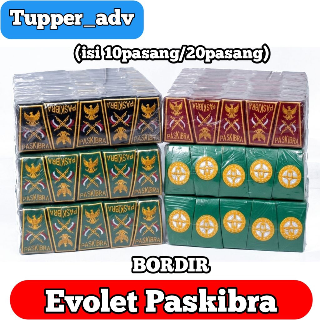 1Kodi Evolet Paskibra Bordir / Tanda Pundak Paskibraka / Dek Lambang Paskibra Bordir / Evolet Paskib