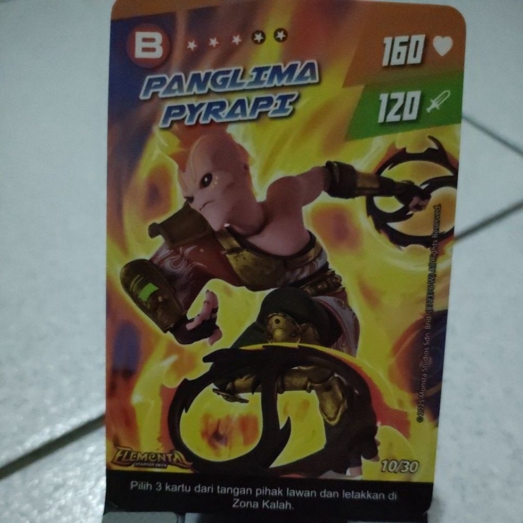 Monsta Galaxy Card Pek Elemental Kartu BoBoiBoy Panglima Pyrapi Limited Edition