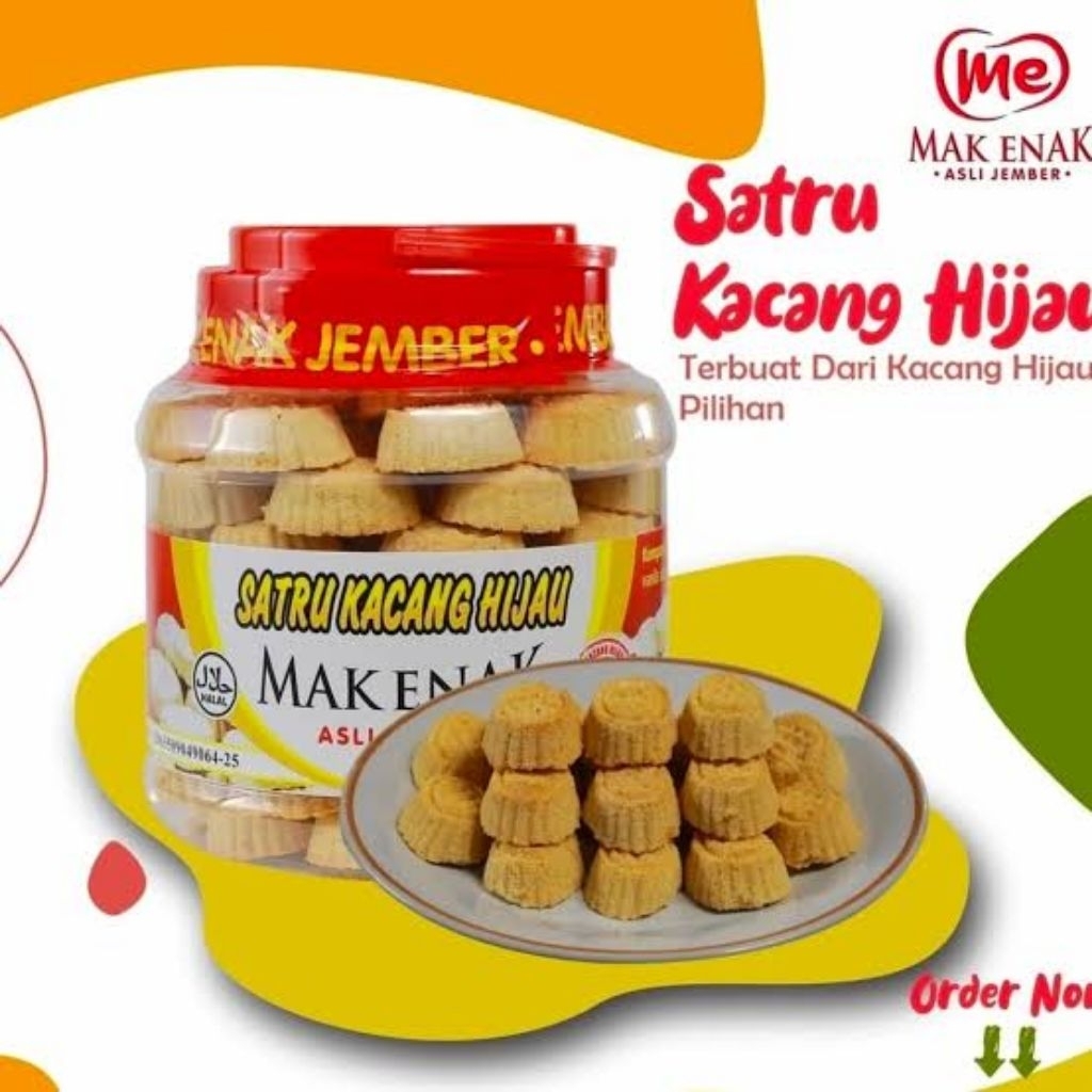 Kue Mak Enak Satru Kacang Hijau 500 Gram -- Legit, Gurih, dan Cocok untuk Cemilan