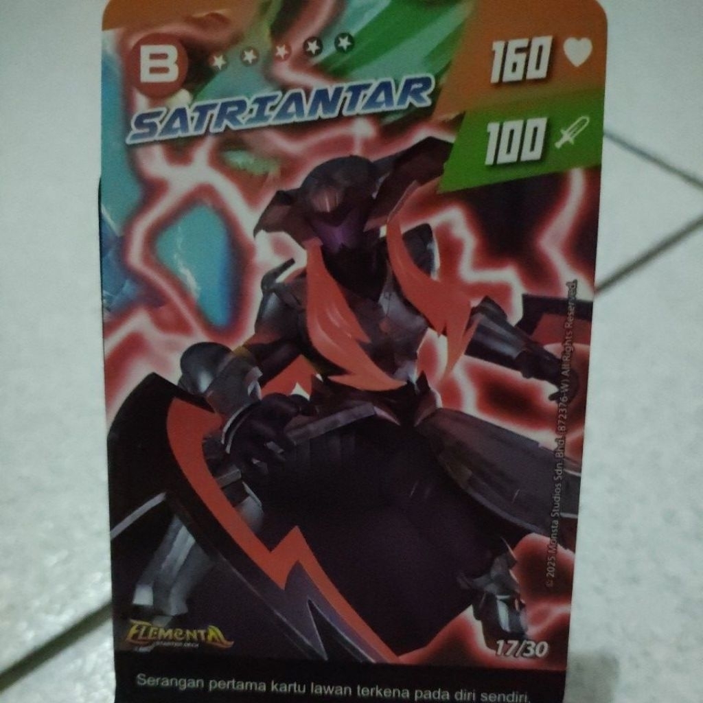 Monsta Galaxy Card Pek Elemental Kartu BoBoiBoy Satriantar Limited Edition