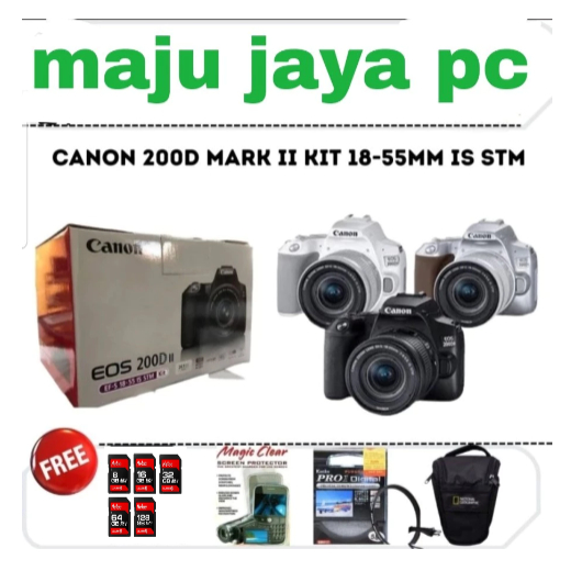 KAMERA CANON EOS 200D MARK II KIT 18-55MM IS STM BARU