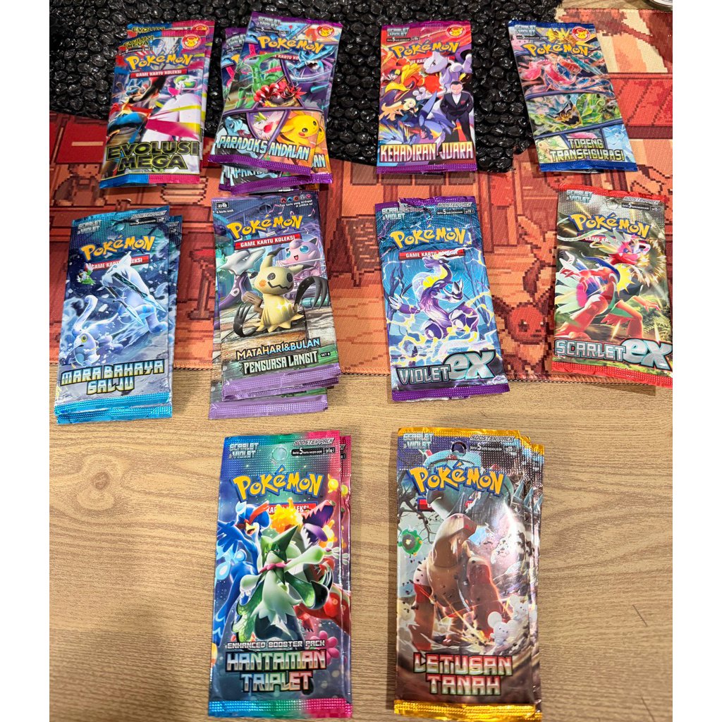 Booster Pack Kartu Pokemon Bulk Lama Bungkusan Evolusi Mega Kehadiran Juara Mara Bahaya Salju Letusa