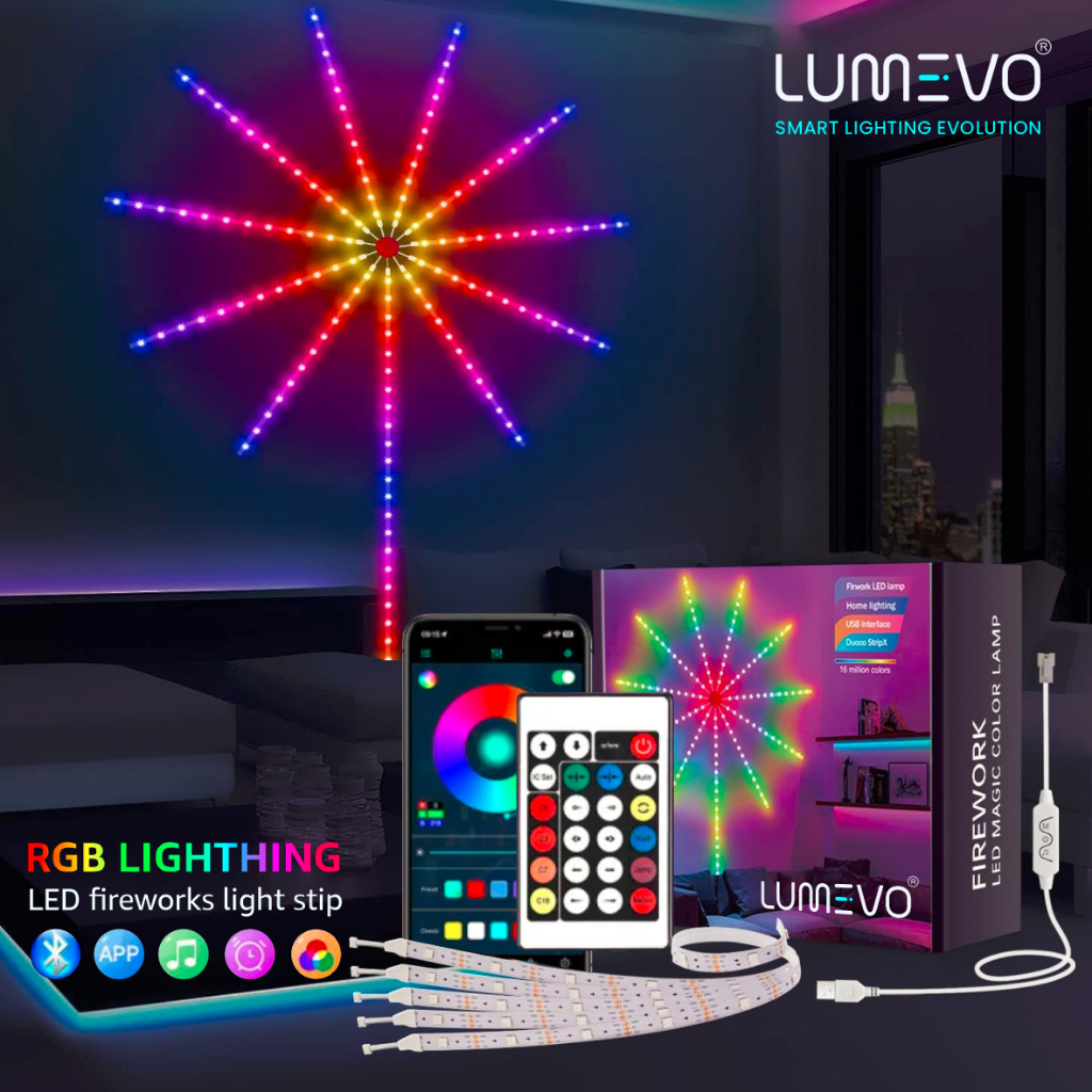 Lampu LED Firework - Lampu dekorasi 17 agustusan Ramadhan Natal Tahun baru lampu hias rumah gapura t