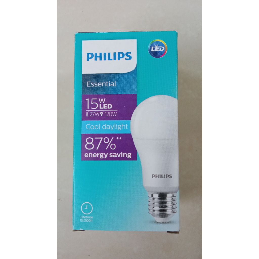 lampu LED Philips esential original 15wat cahaya putih terang banget
