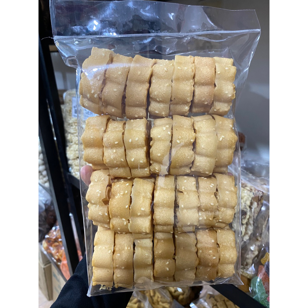 Kue Kembang Goyang Wijen / Kue Kembang Loyang Wijen / Seroja Mini Manis & Asin