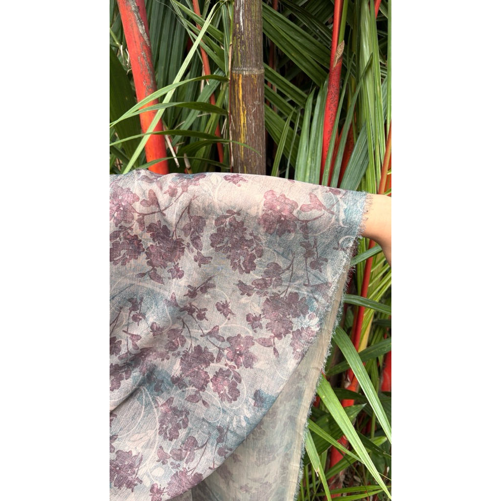 kain sifon lukis gradasi biru ungu ( PO )