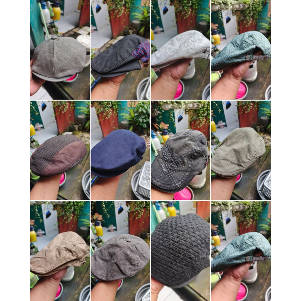 Topi Flatcap / Copet / Newsboy sudah cuci Part 1