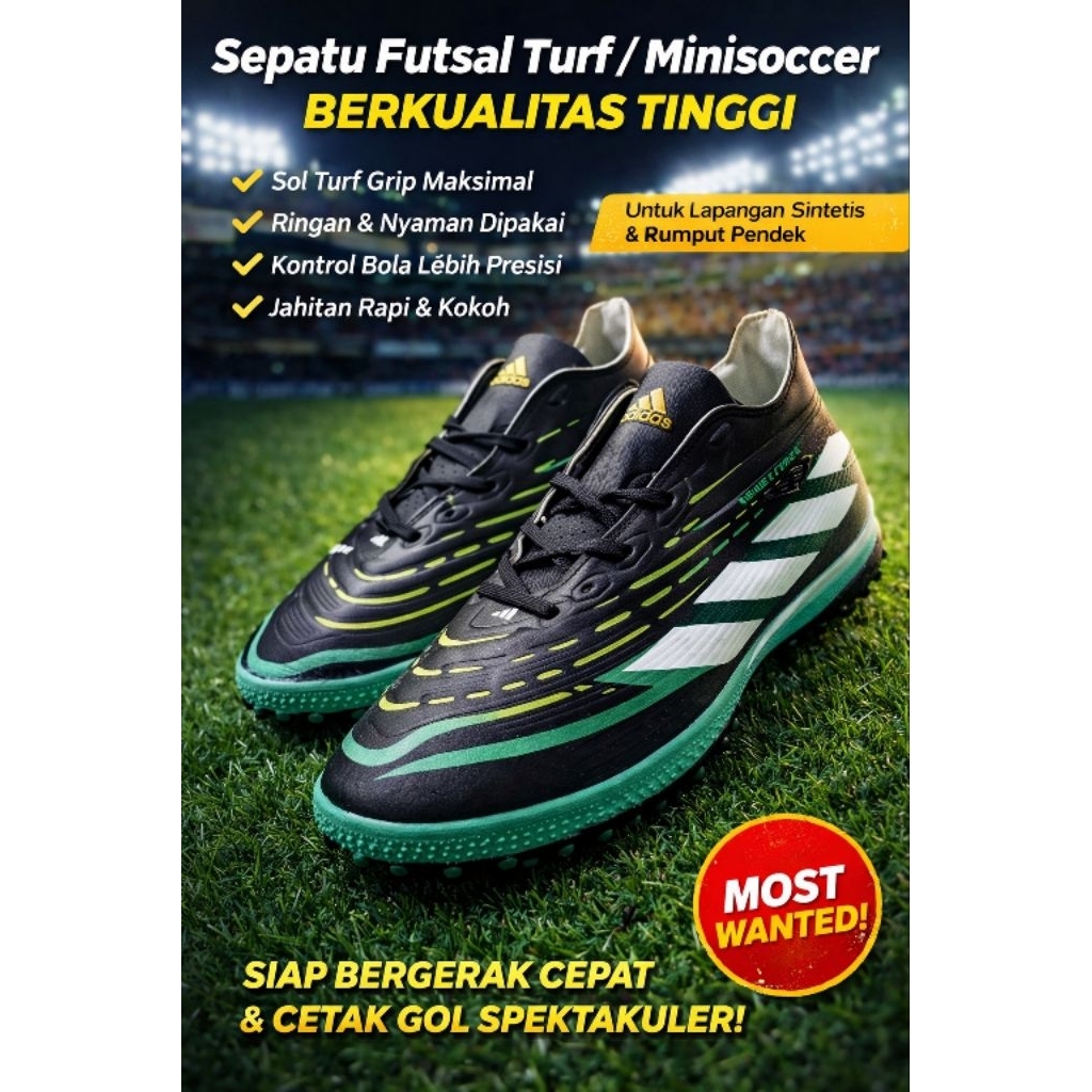 sepatu bola model turf minisoccer berkualitas tinggi