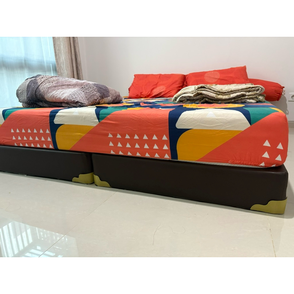 rangka tempat tidur set kasur Dipan lipat minimalis alas kasur bedding divan portable murah not ikea
