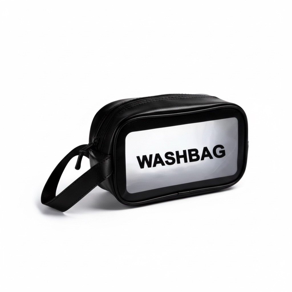 Pouch Washback Transparan Dompet Kosmetik - Tas makeup Transparan Puach Kosmetik Alat Mandi