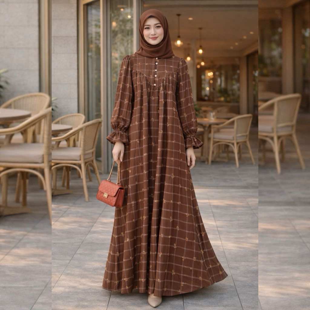 LIANA DRESS By ZIYA ~ Gamis Midi Rayon Premium Terbaru